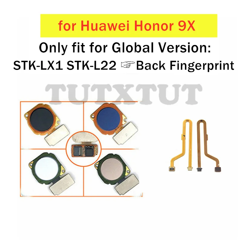 for Huawei Honor 9X Global STK-LX1 STK-L22 Fingerprint Sensor Scanner Connector Button Touch ID Flex Cable Repair Spare Parts | Мобильные