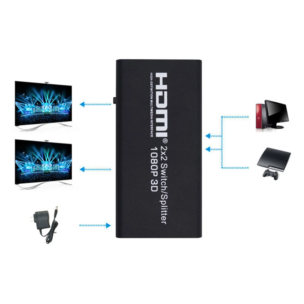 HDMI переключатель сплиттер установка поддержка 1080P 3D коммутатор с ИК-пультом дистанционного управления ЕС вилка