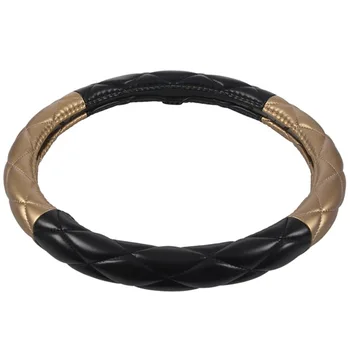 

Car Steering Wheel Cover Universal Crystal Crown PU Leather Steering Wheel Cover 15 inch