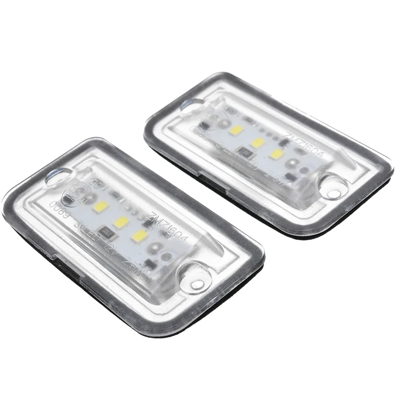 

New Arrival 1 Pair LED License Plate Light For Mercedes Benz C W203 CLK W209 SL R230 KB27 6000K Car Lighting