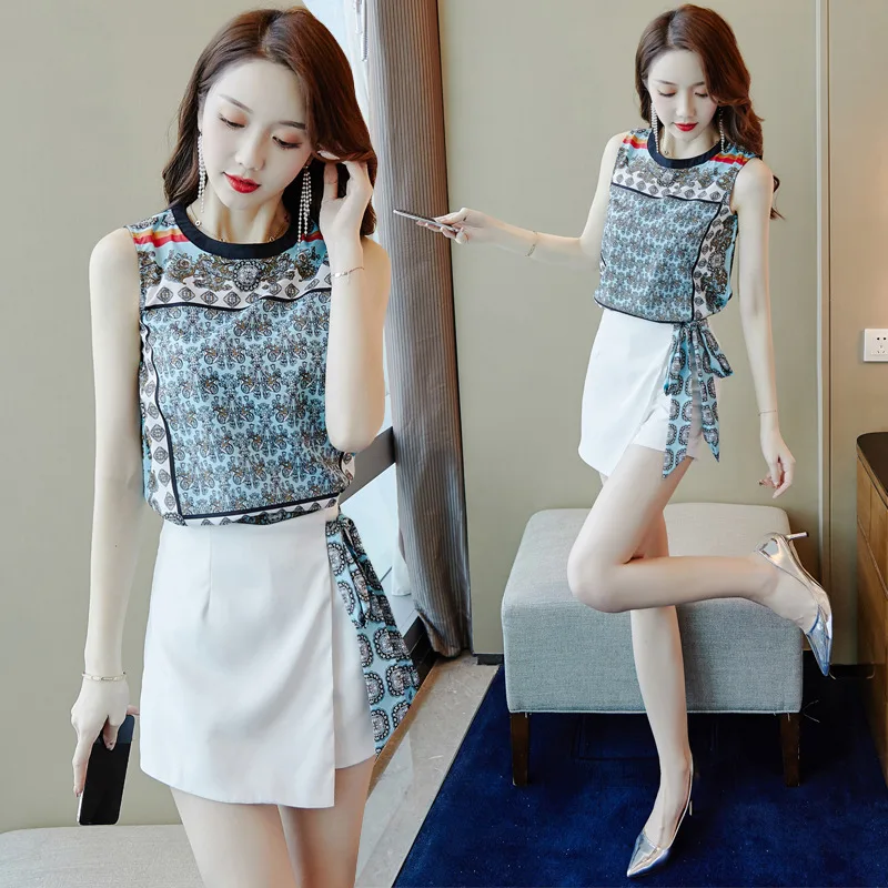 

Summer Wear 2019 New Style Set Korean-style Western Style by Age Skirt Very Fairy France Non-mainstream Dress Two-Piece Women's