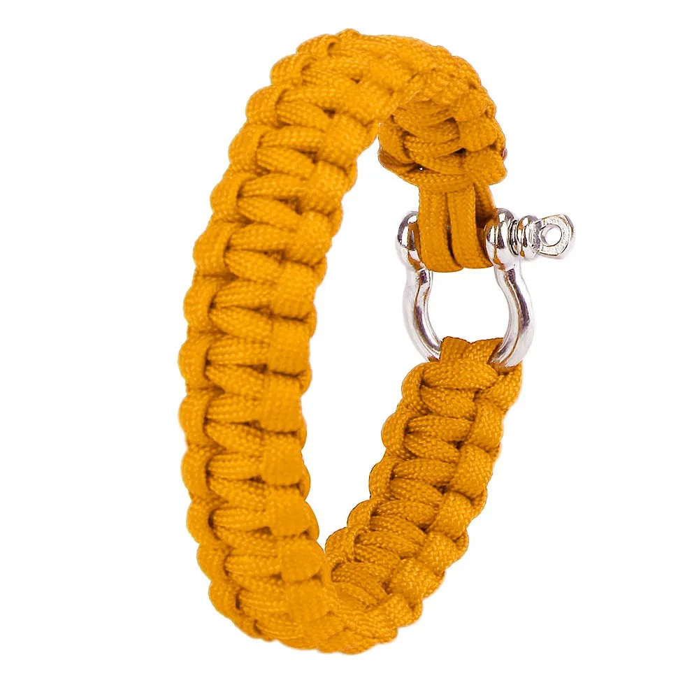 Открытый браслет для выживания Paracord с Цинковым Сплавом такелажная Скоба веревка Кемпинг идеально подходит для кемпинга, катания на лодках, охоты, туризма спорта