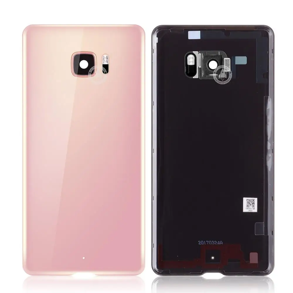 Оригинальная задняя панель корпуса для htc U Ultra задняя крышка батарейный отсек с объективом камеры для htc U Ultra запасные части - Цвет: Pink