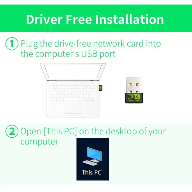 150 Мбит/с Бесплатный драйвер USB беспроводной адаптер WiFi приемник ключ сетевая карта для настольного ПК ноутбук компьютер Windows