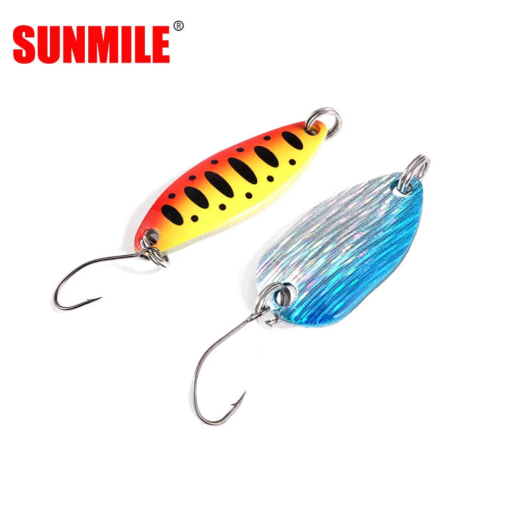 SUNMILE Fishing Spoon Lure ,1.55g/2g/3.5g Trout Lures Spinning Metal Pesca Artificial Hard Bait