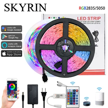 

SKYRIN Smart Wifi Control Led Strip Light SMD 2835 5050 DC 12V 5m 10m 15m Flexible Diode Tape Ribbon Fita Tira LED Light Strips