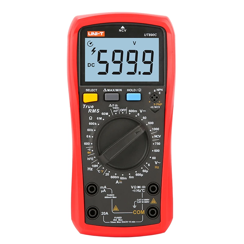 Цифровой мультиметр Φ UT890C/UT890D + измерение True RMS/измерение большой емкости 100