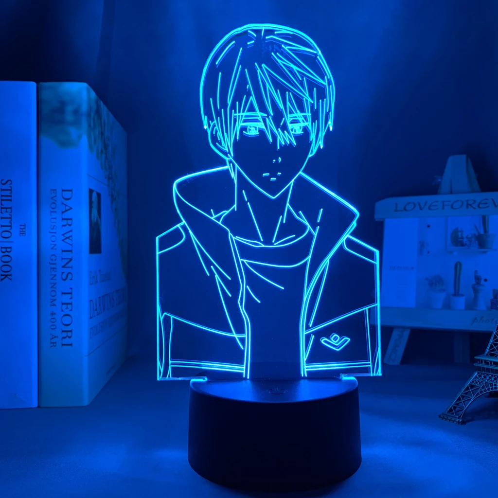 

Светодиодный светильник в стиле аниме Haruka Nanase для детской спальни, Декор, светильник, подарок на день рождения, Настольная акриловая 3d лампа для манги бесплатно