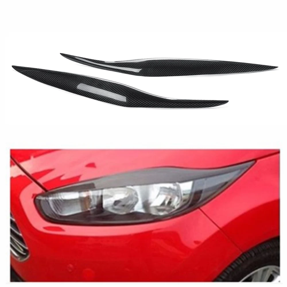 Карбоновые фары для бровей наклейки на веки накладка украшение для Fords Fiesta Facelift MK7.5 2012- автостайлинг