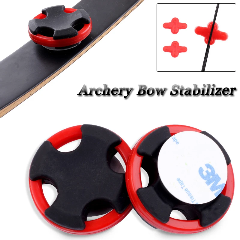 4Pcs Durable Rubber Compound Bow String Stabilizer Chatter Damper Shock Absorber 