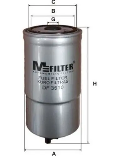 Фильтр топливный MFILTER DF3510