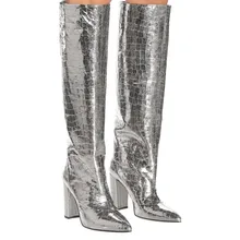 ASUMER/Большие размеры 35-46, женские сапоги осенние сапоги до колена на высоком каблуке Женская обувь брендовые модные ковбойские сапоги г. Новые женские сапоги