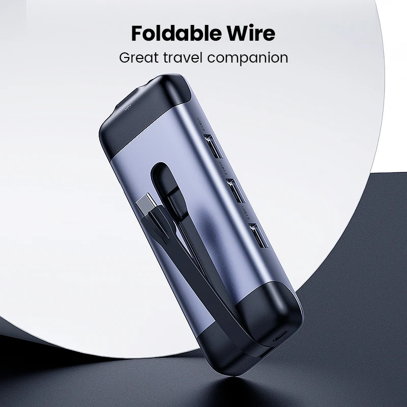 Ugreen USB C концентратор портативный type C к Мульти USB 3,0 концентратор HDMI адаптер док-станция для MacBook Pro Air USB-C 3,1 разветвитель порт type C концентратор