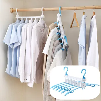 

Multi-function Multi-layer Folding Hanger Storage Artifact Household Clothes Hanger Magic Clothes Support Storage Rack