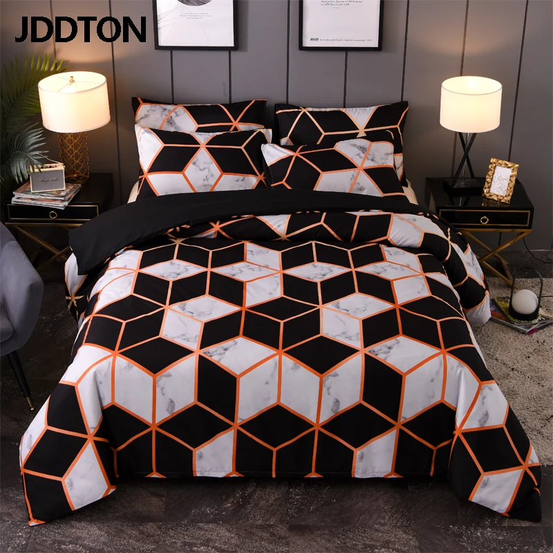 JDDTON, Новое поступление, классический Комплект постельного белья с мраморным рисунком, 3 предмета в комплекте, пододеяльник, наволочка, BE116
