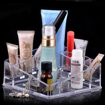 

Square Cosmetic Organizer Clear Acrylic Makeup Holder Case Box Jewelry Storage
