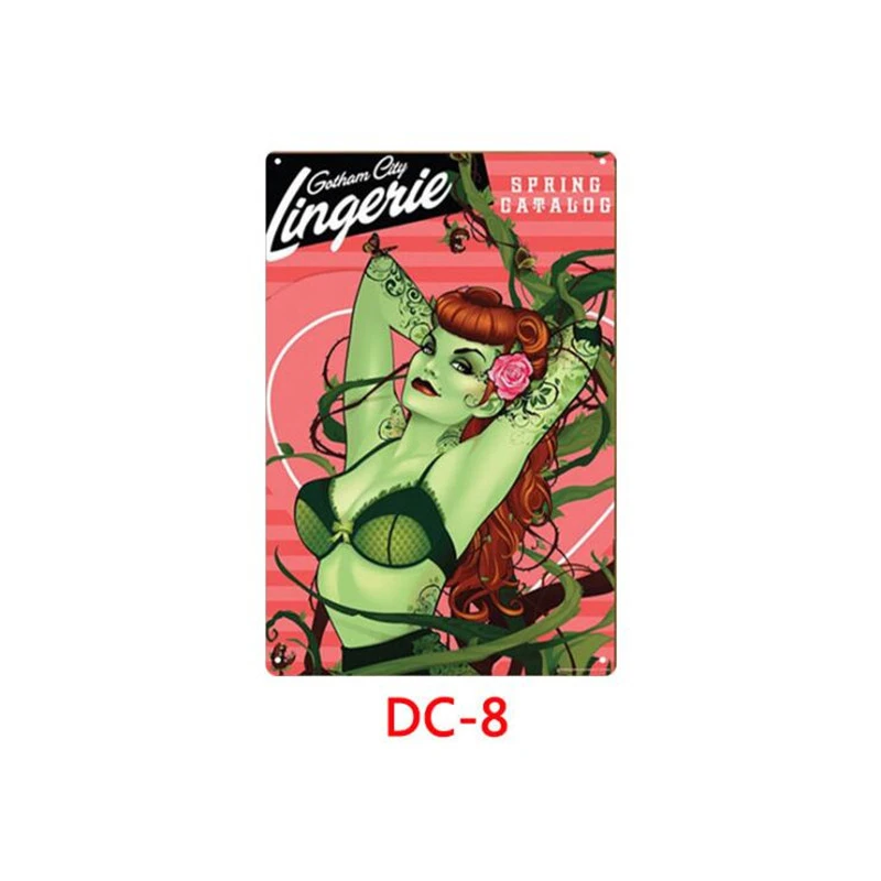 Style8 DC Hero Comic Бэтмен Супермен металлический знак Ретро металлический оловянный плакат с подписью доска для паба металлический винтажный домашний декор настенное искусство бар украшение - Цвет: Style8