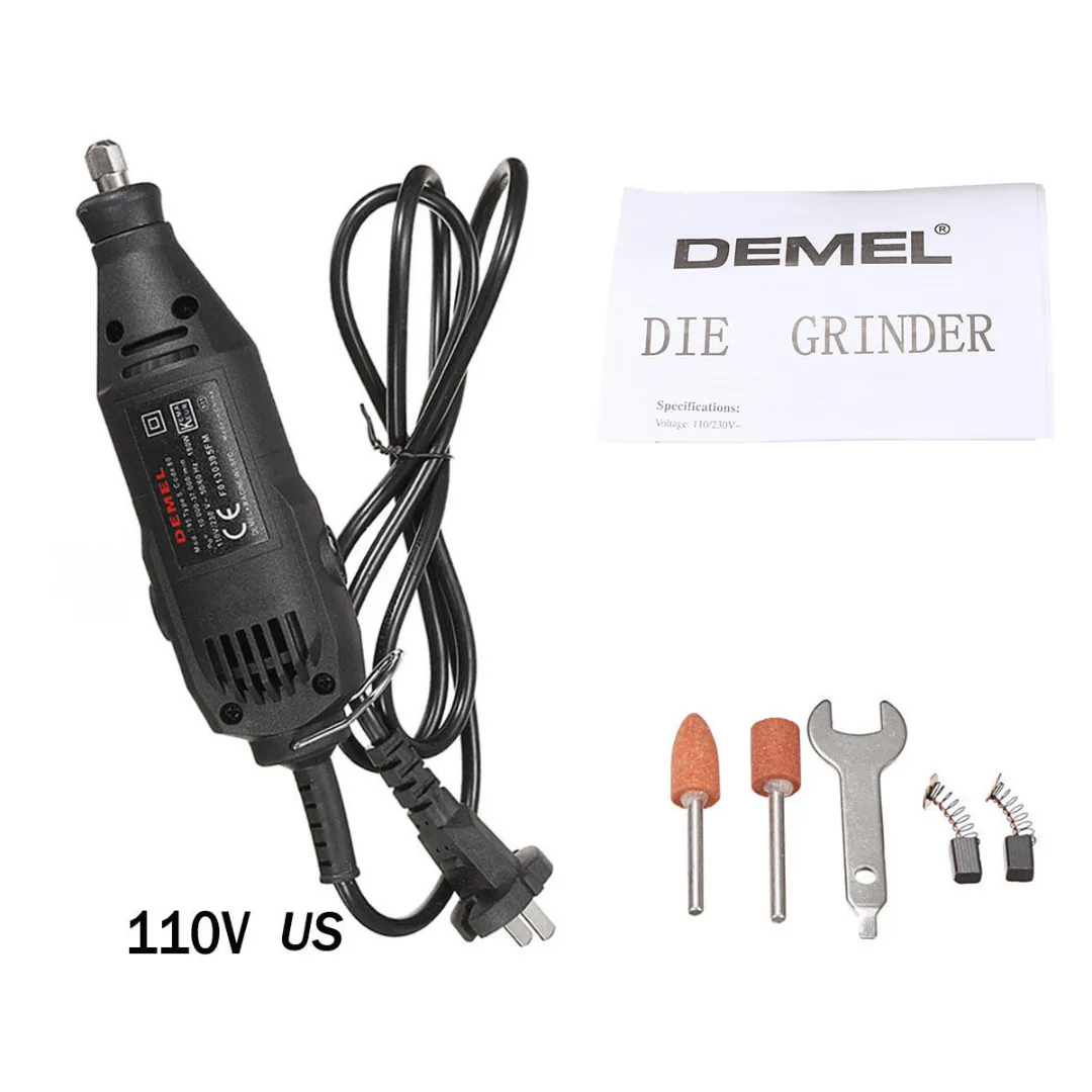 OSSIEAO 180W 5 Variable Speed Electric Grinder Rotary Power Tools Mini Drill Kit Set