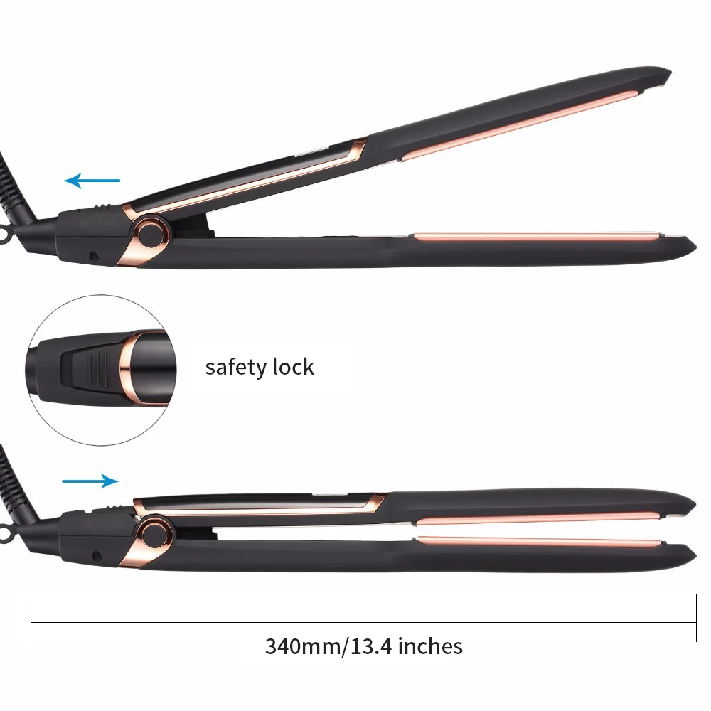  Professional Hair Straightener Curler Hair Flat Iron Negative Ion Infrared Hair Straighting Curling - 4000133297711