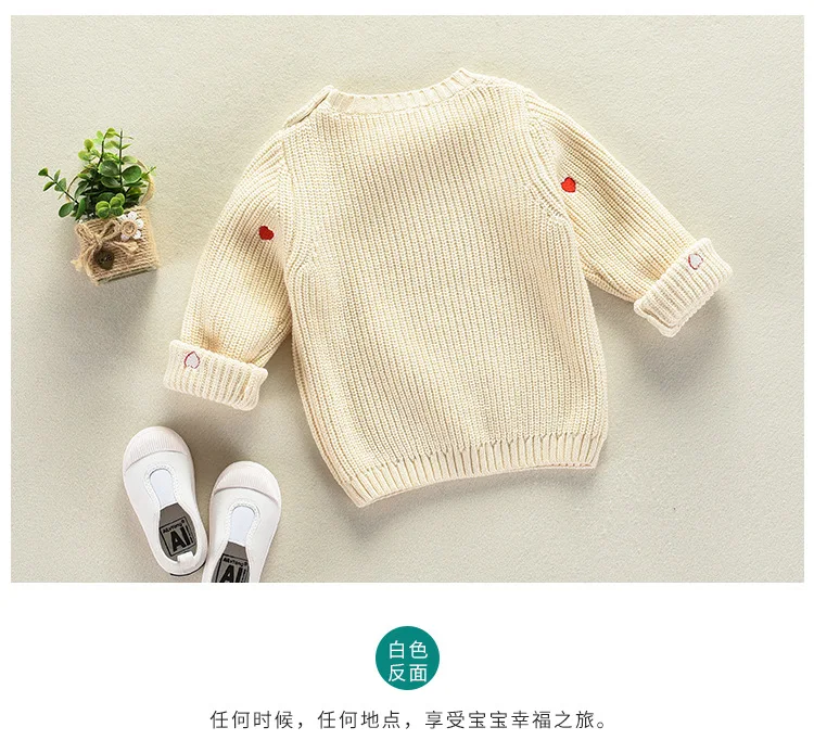 Детский свитер г. Новая детская одежда Корейская версия детской толстой хлопковой футболки среднего и маленького возраста свитер для девочек