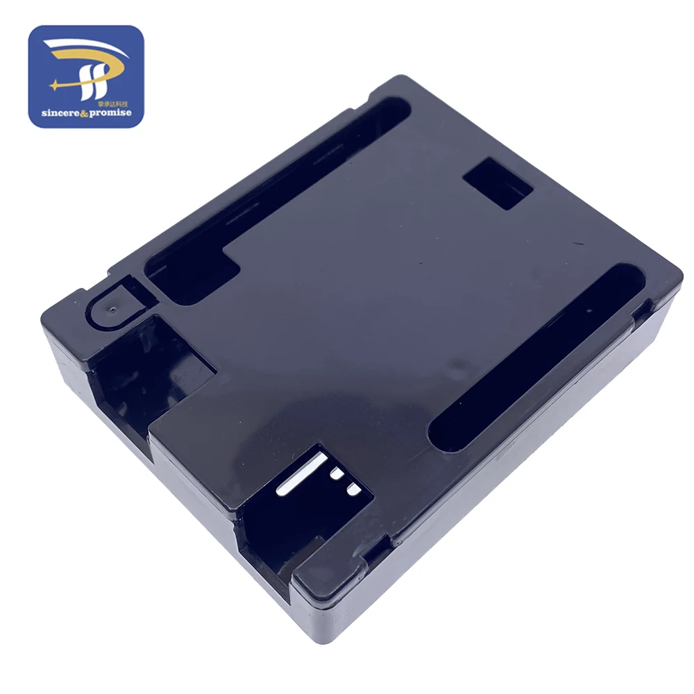 Sleek Transparent Black Acrylic Electronics Enclosure