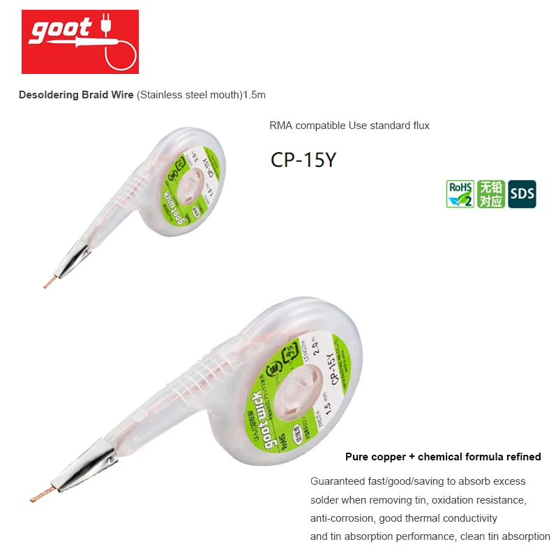 Wholesale Desoldering Mesh Braid Copper Soldering Wire Soldering Wick Tin Solder Removal Braid Wire Braded 1.5/2/2.5/3/3.5/4mm From Homepro178, $3.03