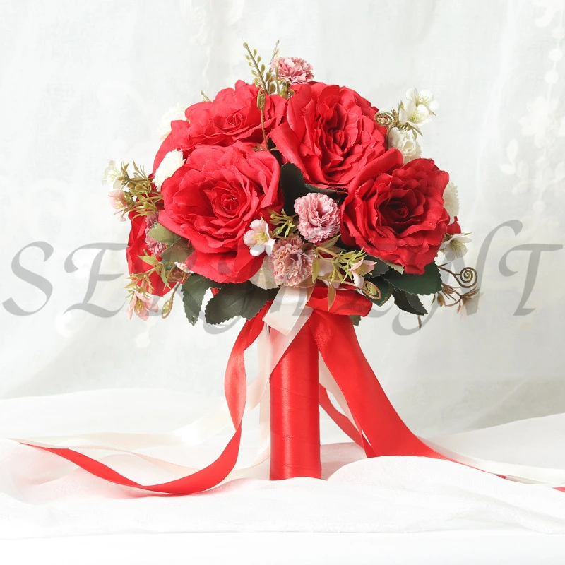 Rose Ramos De Novia Artificiales Hemp Rope Handle 30 Cm 30 Cm Rose Bouquet Free Shipping Wedding Accessories Red Rose Bouquet Rose Ramos De Novia Artificiales Hemp Rope Handle 30 Cm 30 Cm Rose Bouquet Free Shipping Wedding Accessories Red Rose Bouquet