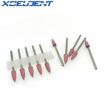 

10pcs Dental SILICONE Polishers Diamond Teeth Jewel Polishing Resin Base Acrylic Polishing Burs 2.35mm Type 151