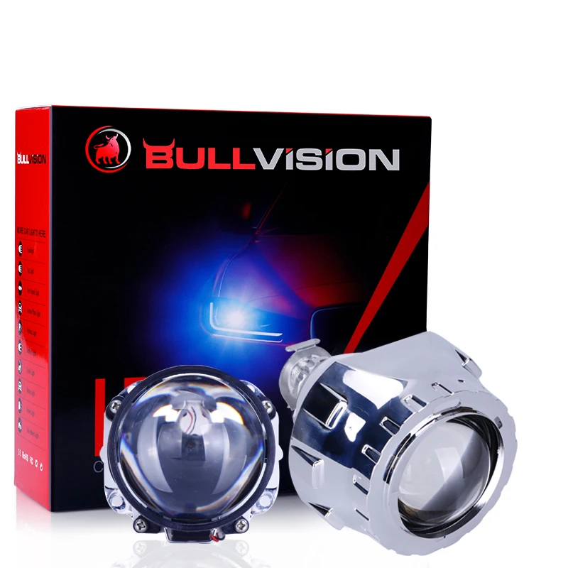 Bullvision 2.5'' H4 H7 Bi-xenon Lens Mini HID Projector Auto Car Lights Accessories Retrofit Use H1 Xenon Lamp Headlight Lenses |