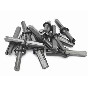

10 Set Marble Granite Plug Wedge High Hardness Stone Splitter Steel Hand Tools With Feather Shims Concrete Industrial Easy Apply