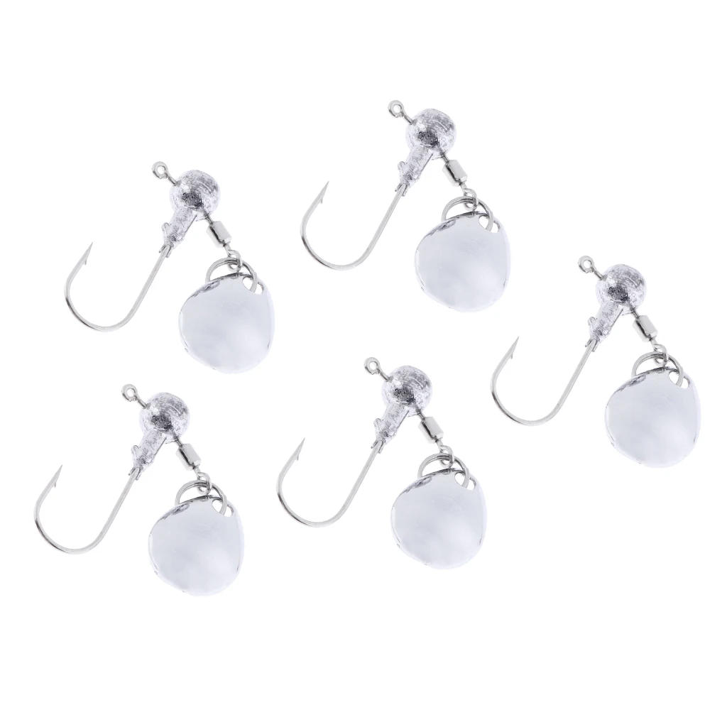 5PCS Jig Head Soft Lure Fishing Bait Hook for Saltwater Freshwater Fishing Lures Accessories 2g 4g