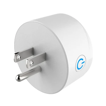 

90-250V Mini US Wifi Plug Outlet Wireless Remote Voice Control Smart Home Socket Switch Work with Alexa Google- APP Christmas Gi