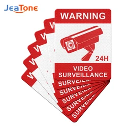 Jeatone – papier peint étanche pour caméra de sécurité, affiche d'alarme, panneau de vidéosurveillance, 6 pièces, meilleure qualité 