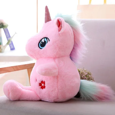 35 см Kawaii Licorne плюш игрушки Мягкая Плюшевая Кукла животное Juguetes Unicornio дети подарок на день рождения - Цвет: pink colour