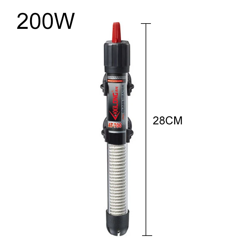 Аквариумный нагревательный стержень Автоматический Термостат Температурный стеклянный водонагреватель с защитным чехлом аксессуар для аквариума 100 Вт 200 Вт 300 Вт - Цвет: 200W