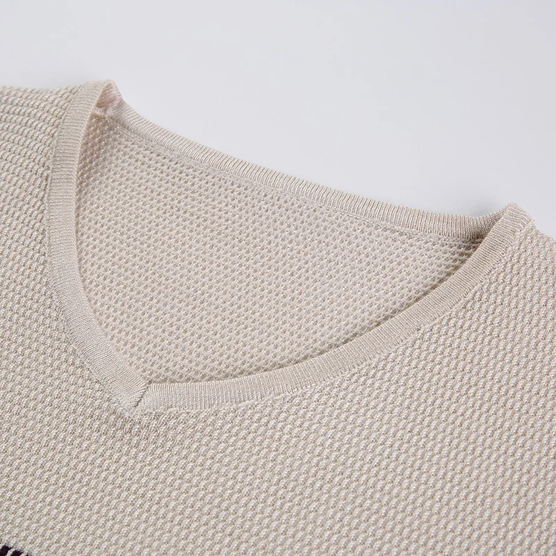 Модный брендовый мужской свитер, пуловер с v-образным вырезом, шерстяной Приталенный джемпер, вязанный зимний Корейский стиль, повседневная мужская одежда