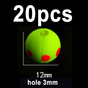 12mm 20PCS JIGEECARP 20 шт Bolie приманки для большой ловли карпа EVA Пена Плавающие бусины блесны на карпа снасть искусственные приманки - Цвет: 12mm 20PCS