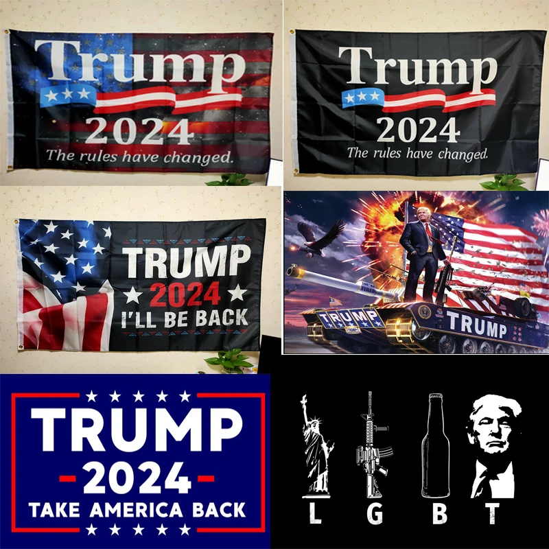Donald Trump 2024 Flag Keep America Great Again Lgbt President Usa The