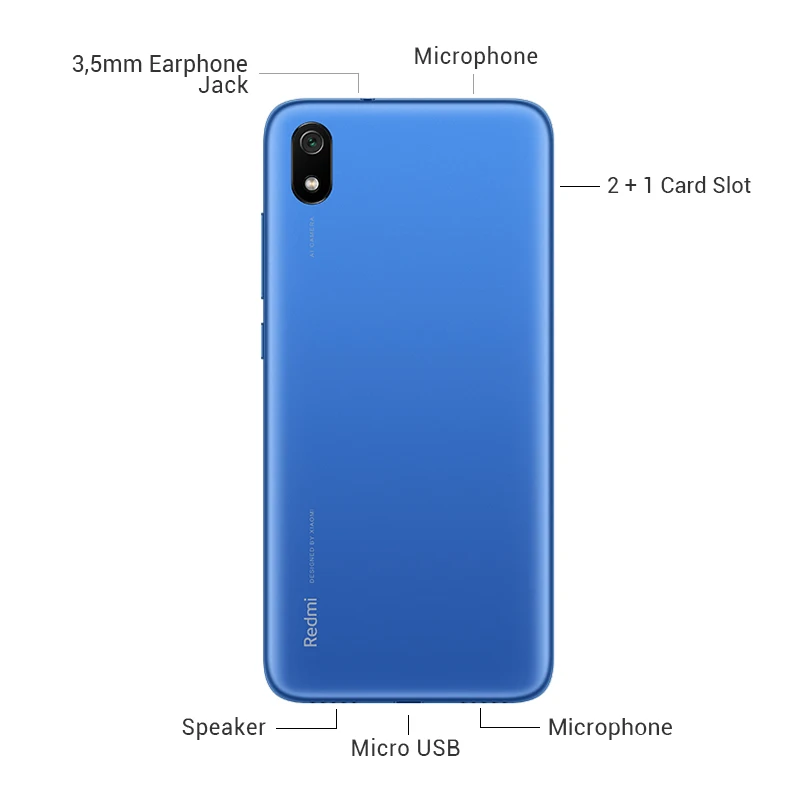 Смартфон Xiaomi Redmi 7A с глобальной версией, 2 Гб ОЗУ, 16 Гб ПЗУ, 4000 мАч, Восьмиядерный процессор Snapdargon 439, 12 Мп, 5,49 дюйма, полный экран