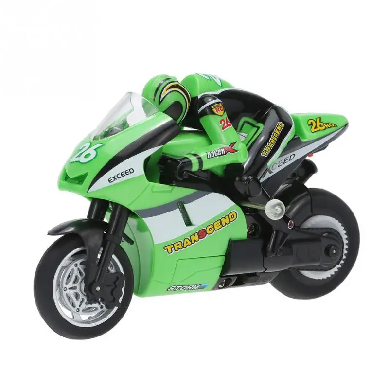 Creat Mini Moto RC мотоцикл электрический высокоскоростной нитро пульт дистанционного управления автомобиль перезарядка 2,4 Ghz гоночный мотоцикл мальчика игрушка подарок 8-15 - Цвет: Green without box