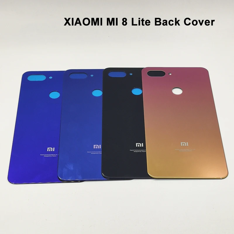 Xiaomi Mi 8 Lite стеклянный чехол задняя крышка батареи задняя дверь защитная крышка корпуса запасная часть для Xiaomi Mi 8 Lite