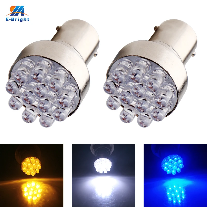 YM E Bright 2 шт. светодиодный светильник лампы s 1156 BA15S 1157 BAY15D 12 SMD поворотники задние