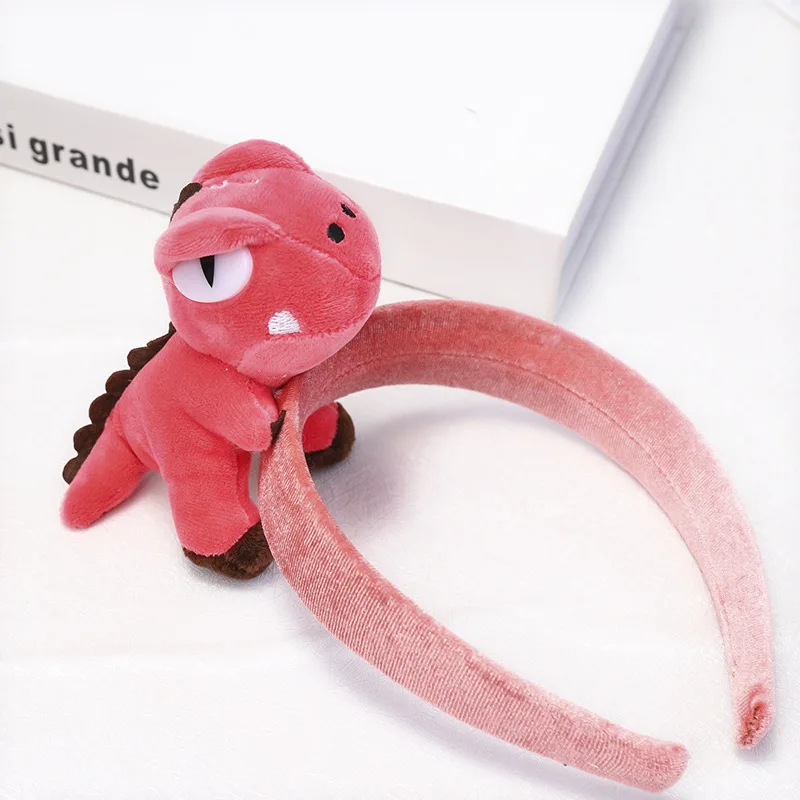 rose red hairband Красивый Веселый мультяшный динозавр повязка на голову девочки дети обруч для волос ленты аксессуары для женщин детские повязки для волос головной убор - Цвет: rose red hairband
