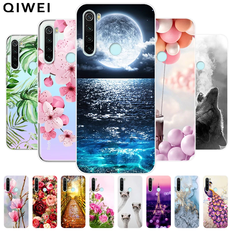 

For Xiaomi Redmi Note 8T Case Slim Flower Print Soft TPU Silicon Cases For Xiaomi Redmi Note 8 Pro Note8 Note8T Phone Back Cover