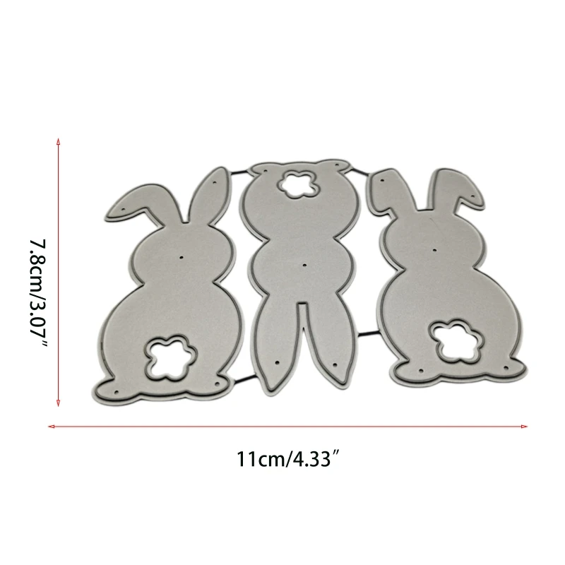 Metal Steel Rabbits Cutting Dies Stencil DIY Scrapbooking Album Card Paper Craft 