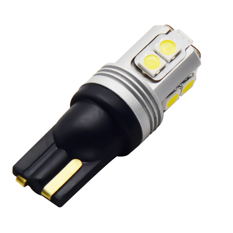 HYZHAUTO 2 шт. T10 W5W светодиодный Canbus лампы Белый 10 smd 3030 светодиодный Габаритные фонари для автомобиля боковой маркер/парковочная лампа Нет ошибки 9-30 в