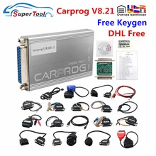 Por dhl carprog v8.21 ferramenta de reparo automático em linha ecu tuning programador com keygen carro prog v 8.21for airbag reset/rádio/traço/immo