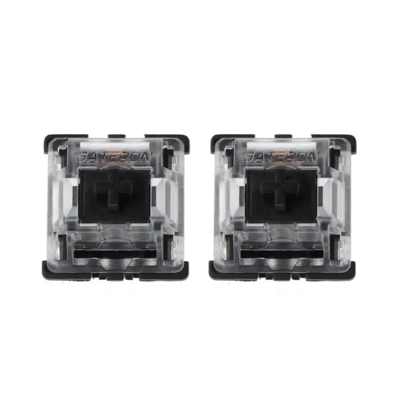 10 шт. механическая клавиатура Gateron MX 3 Pin черный переключатель прозрачный чехол