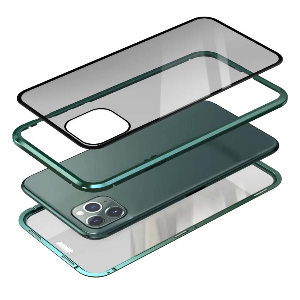 360 Полный Магнитный чехол для iphone 11 11pro MAX стеклянный чехол для iphone X XS XR MAX чехол Магнит Противоугонная закаленная стеклянная крышка
