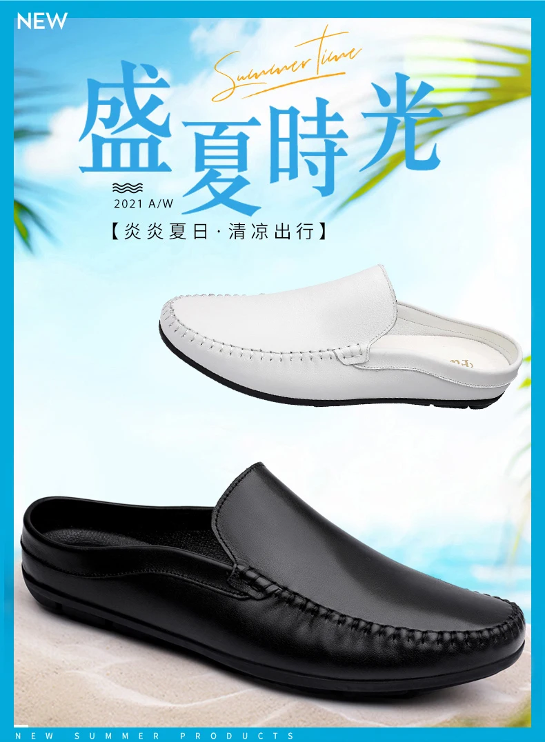 Jumpmore Mode Männer Müßiggänger Sommer Hausschuhe Wohnungen Faul Paare Schuhe Größe 37-46 – Detail 6